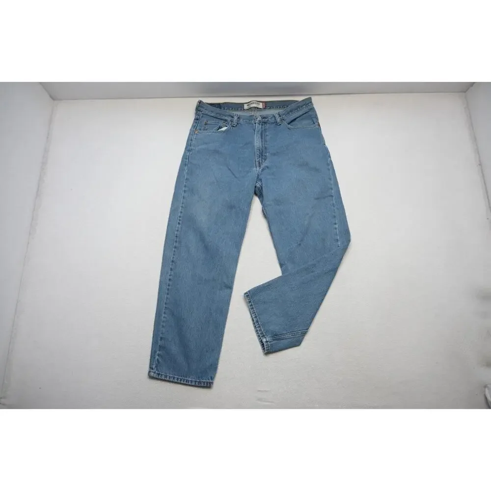 Levi's 550 Relaxed Fit Straight Blue Denim Jeans Rugged Mens Sz 36 x 29